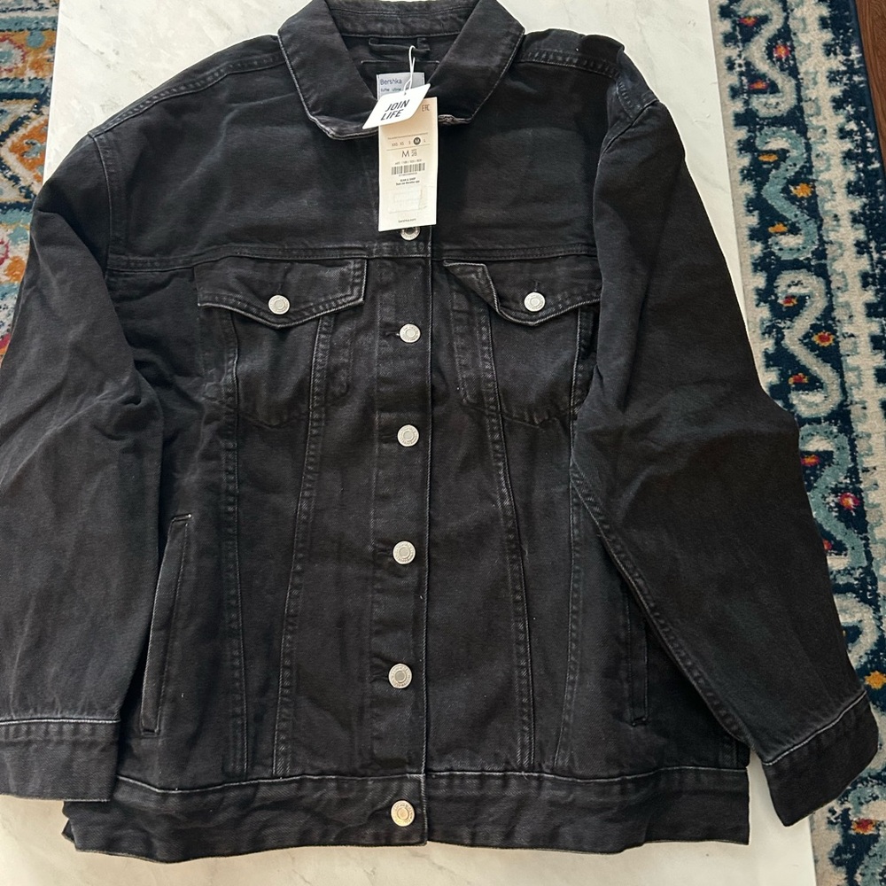 Never worn! Bershka dark denim jacket